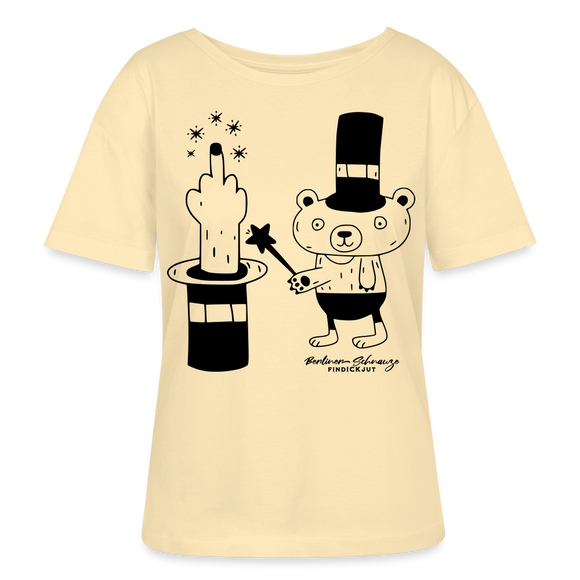 Dit Berlin Rundhals Frauen Bio-T-Shirt-OHNE WORTE - Creme