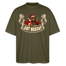 Berliner Bär-Weihnachten-JIBT NÜSCHT-Oversized Unisex Bio T-Shirt - Khaki