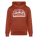 DIT IS KNORKE-Unisex Bio-Hoodie mit Berliner Spruch - Terrakotta