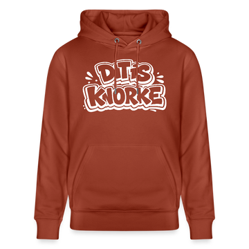 DIT IS KNORKE-Unisex Bio-Hoodie mit Berliner Spruch - Terrakotta
