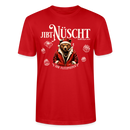 JIBT NÜSCHT-Unisex T-Shirt Berliner Ansage und Berliner Bär - Rot