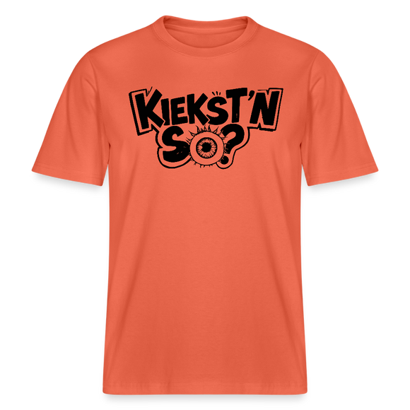 Berlin Shirt mit Berliner Schnauze-KIEKSTN SO?- RELAXED FIT Unisex Bio T-Shirt - Hellrot