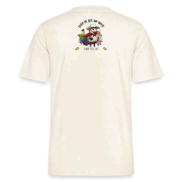 PRIDE 'REGENBOGENSCHAF'Relaxed Fit Unisex Bio-T-Shirt - Naturweiß