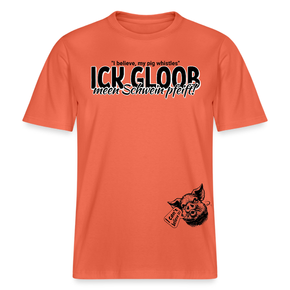 ICK GLOOB MEEN SCHWEIN PFEIFT-Relaxed Fit Unisex Bio-T-Shirt - Hellrot