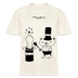Lockeres Relaxed Fit Berlin Shirt „OHNE WORTE“ aus Bio-Baumwolle mit schwarzem Print: der Berliner Bär als doodleartige Zeichnung, der mit seinem Zauberstab einen Mittelfinger aus einem Zylinderhut hervorzaubert. - Naturweiß 