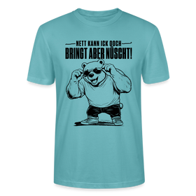 lustiger Berliner Bär mit Berliner Schnauze-NETT KANN ICK OOCH-Unisex T-Shirt - Pastelltürkis