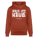 PASS UFF KEULE-Unisex Bio-Hoodie mit echt Berliner Schnauze - Terrakotta