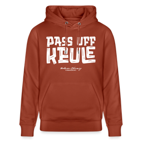 PASS UFF KEULE-Unisex Bio-Hoodie mit echt Berliner Schnauze - Terrakotta