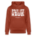 PASS UFF KEULE-Unisex Bio-Hoodie mit echt Berliner Schnauze - Terrakotta