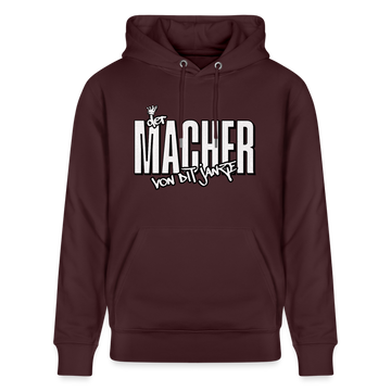 DER MACHER VON DIT JANZE - Unisex Bio-Hoodie - Maroon