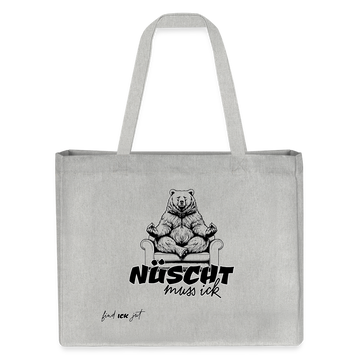 NÜSCHT MUSS ICK-Einkaufstasche - Grau meliert