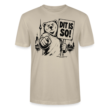 Berlin Souvenir T-Shirt-DIT IS SO!- Bio Unisex T-Shirt mit Berliner Bär - Beige