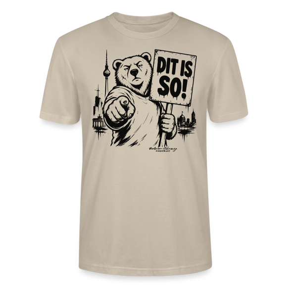 Berlin Souvenir T-Shirt-DIT IS SO!- Bio Unisex T-Shirt mit Berliner Bär - Beige
