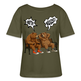 Berliner Bären Shirt-WATN?NÜSCHT!-Rundhals Frauen Bio-T-Shirt - Khaki