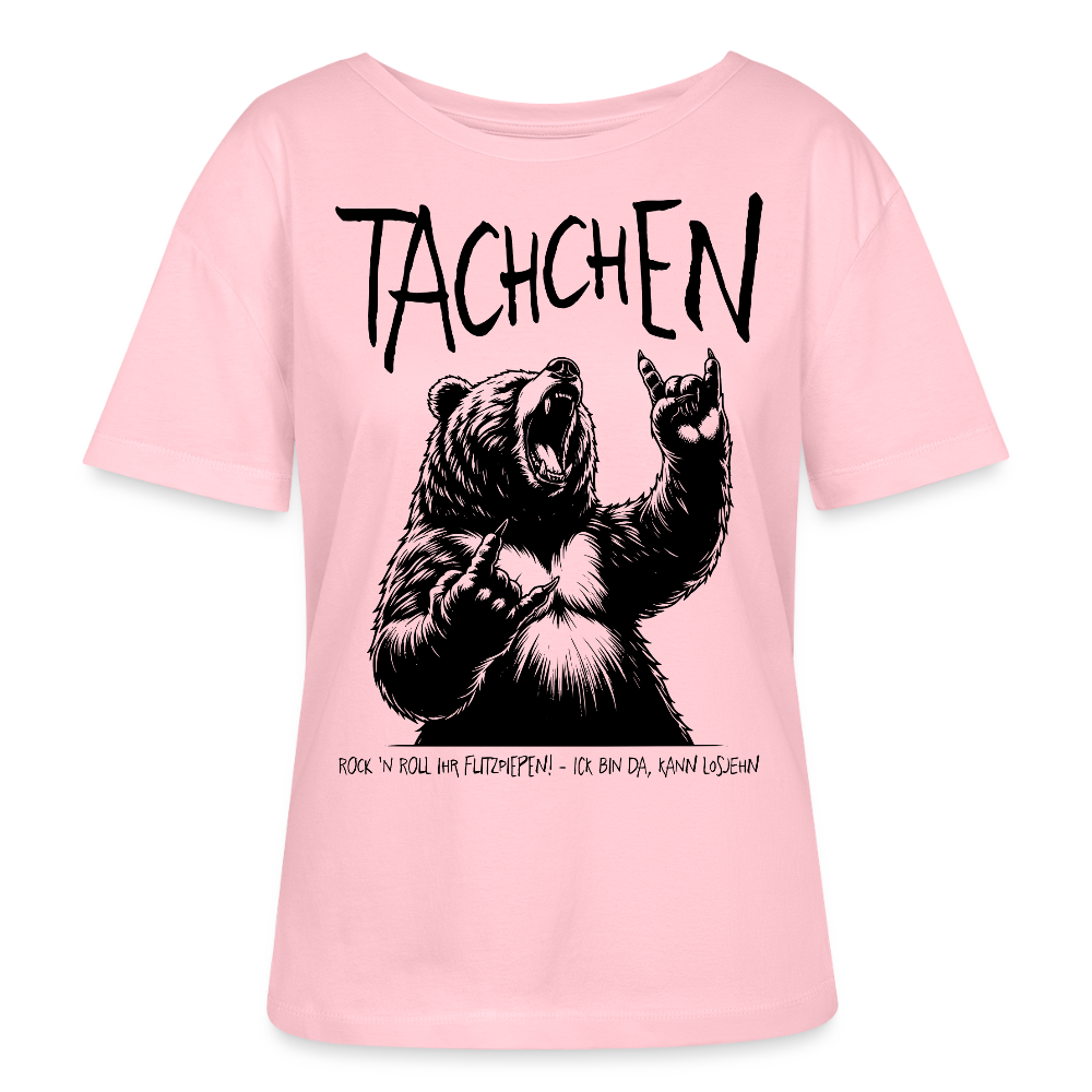 TACHCHEN BERLINER-Rundhals Frauen Bio-T-Shirt - Hellrosa
