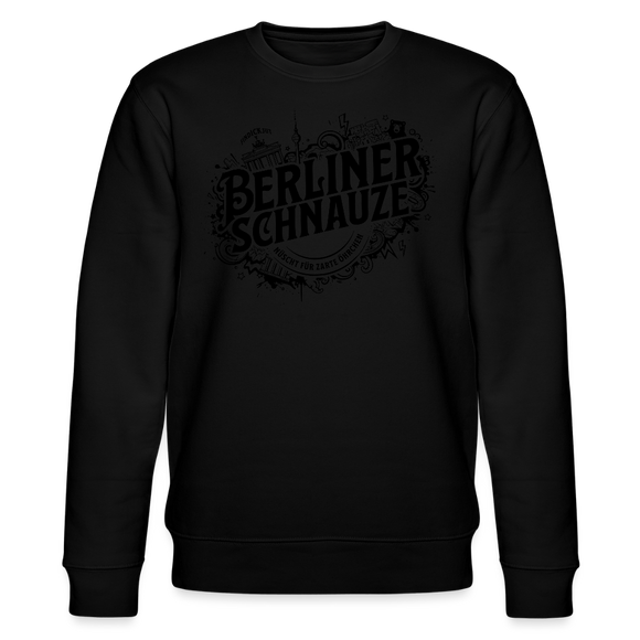 BERLINER SCHNAUZE- Unisex Bio-Sweatshirt - Schwarz
