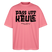 Berliner Spruch-PASS UFF KEULE-Oversized Unisex Bio T-Shirt - Pink 