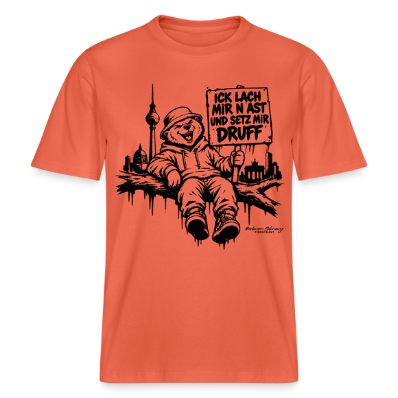 ICK LACH MIR N AST - RELAXED FIT Unisex Organic T-Shirt als Berlin Souvenir - Hellrot