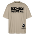 ICK MACH WAT ICK WILL-Oversized Unisex Bio T-Shirt II - Steingrau