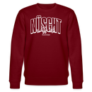 NÜSCHT 2025-Unisex Bio-Sweatshirt mit Berliner Schnauze - Burgunderrot