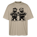 LATSCH & BOMMEL-Oversized Unisex Bio T-Shirt - Steingrau