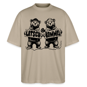 LATSCH & BOMMEL-Oversized Unisex Bio T-Shirt - Steingrau