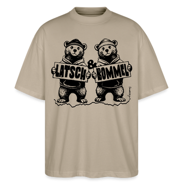 LATSCH & BOMMEL-Oversized Unisex Bio T-Shirt - Steingrau