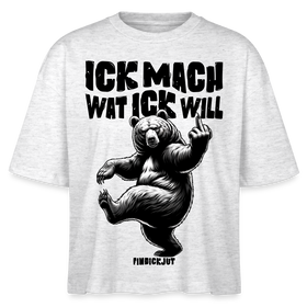 ICK MACH WAT ICK WILL-Frauen Boxy Bio-T-Shirt II - Weiß meliert