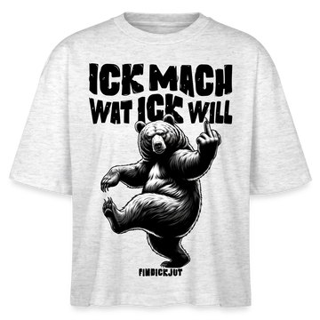 ICK MACH WAT ICK WILL-Frauen Boxy Bio-T-Shirt II - Weiß meliert