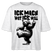 ICK MACH WAT ICK WILL-Frauen Boxy Bio-T-Shirt II - Weiß meliert