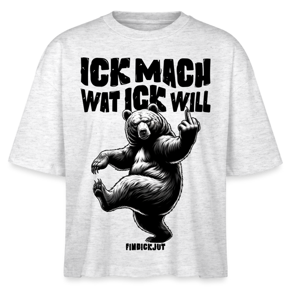 ICK MACH WAT ICK WILL-Frauen Boxy Bio-T-Shirt II - Weiß meliert