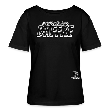 Berliner Spruch-AUS DAFFKE-Rundhals Frauen Bio-T-Shirt - Schwarz