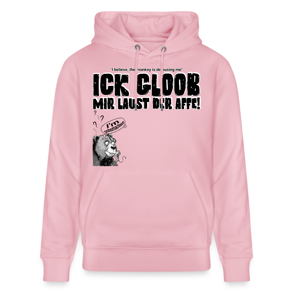 ICK GLOOB, MIR LAUST DER AFFE-Unisex Bio-Hoodie - Hellrosa