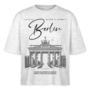 BERLIN-Frauen Boxy Bio-T-Shirt - Weiß meliert