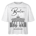 BERLIN-Frauen Boxy Bio-T-Shirt - Weiß meliert