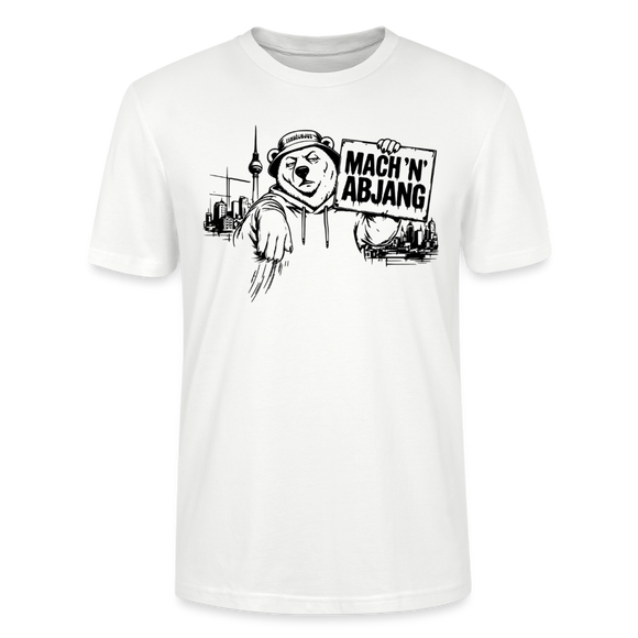 Dit freundliche Shirt mit Berliner Schnauze-MACH 'N ABJANG-Unisex Bio T-Shirt - Weiß