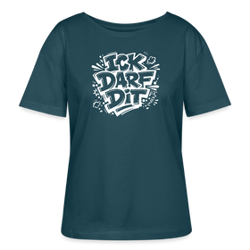 Berlin Shirt-ICK DARF DIT-Rundhals Frauen Bio-T-Shirt - Dunkles Petrol