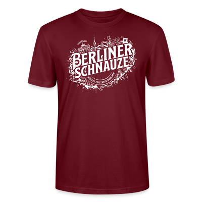 BERLINER SCHNAUZE-Unisex T-Shirt BIO - Burgunderrot