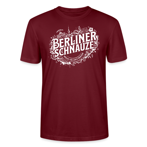 BERLINER SCHNAUZE-Unisex T-Shirt BIO - Burgunderrot