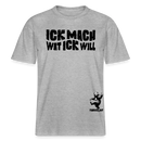 ICK MACH WAT ICK WILL-Relaxed Fit Unisex Bio-T-Shirt II - Grau meliert