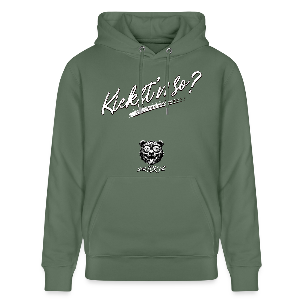 KIEKST'N SO?-Unisex Bio-Hoodie II - Tanngrün