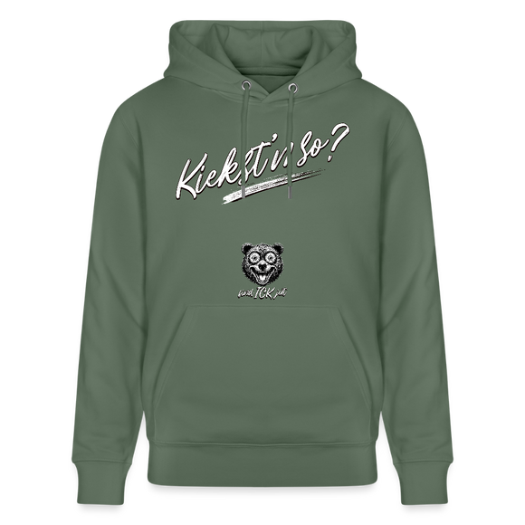 KIEKST'N SO?-Unisex Bio-Hoodie II - Tanngrün