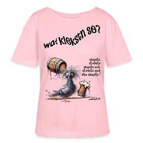 WAT KIEKSTN SO?-Rundhals Frauen Bio-T-Shirt - Hellrosa
