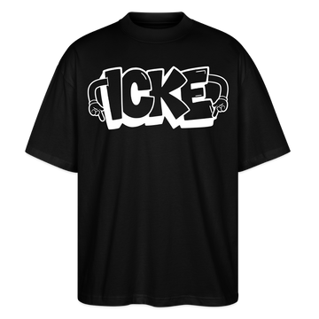 ICKE-Oversized Unisex Bio T-Shirt - Schwarz
