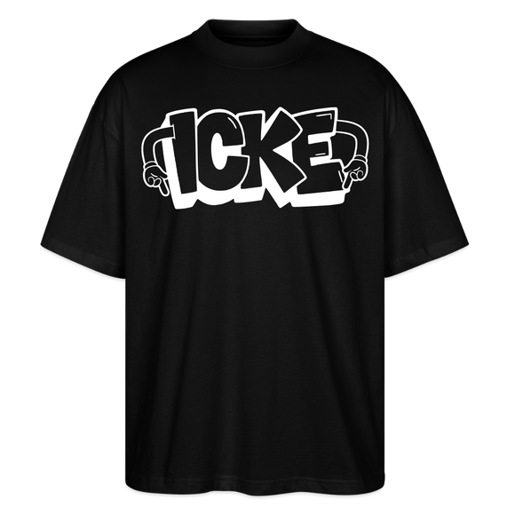ICKE-Oversized Unisex Bio T-Shirt - Schwarz