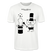 leichtes Unisex Berlin T-Shirt „OHNE WORTE“ mit schwarzem Berliner Schnauze Motiv, Zauberhut, erhobenem Mittelfinger und kleinem Bären im Magier-Look. - Weiß