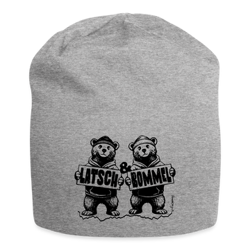 LATSCH & BOMMEL-Jersey-Beanie - Grau meliert