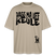 PASS MA UFF KEULE - Unisex Oversize Bio-T-Shirt BLASTER - Steingrau