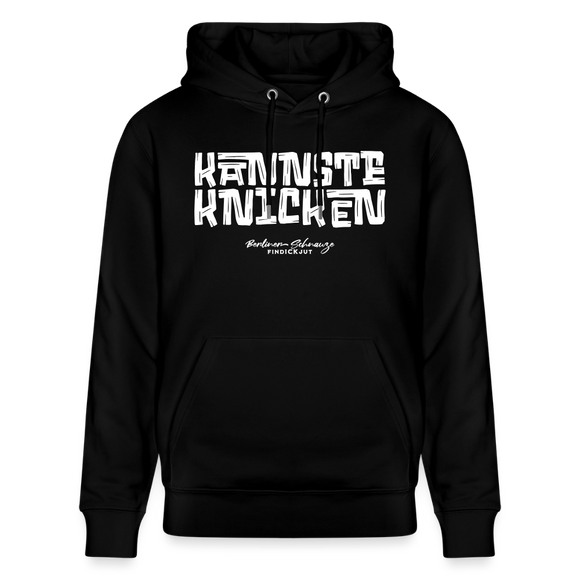 Berliner Schnauze - KANNSTE KNICKEN-Unisex Bio-Hoodie - Schwarz