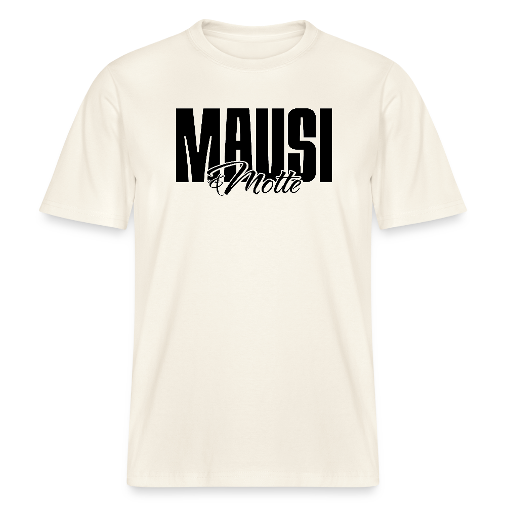 MAUSI UND MOTTE-Relaxed Fit Unisex Bio-T-Shirt - Naturweiß 